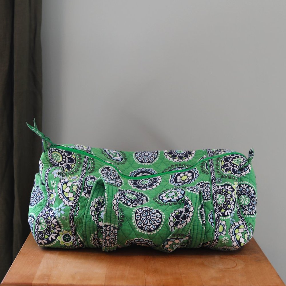 Vera Bradley Small Duffel Bag (Retired Pattern: Cupcakes Green)
